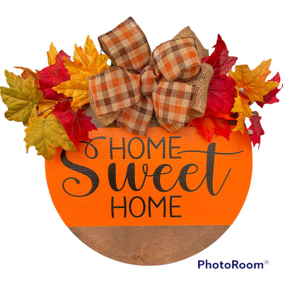 Fall Door Hanger | Home Sweet Home Door Hanger | Home Sweet Home | Thanksgiving Decor | Fall Decor | Welcome Door Hanger | Farmhouse Decor |