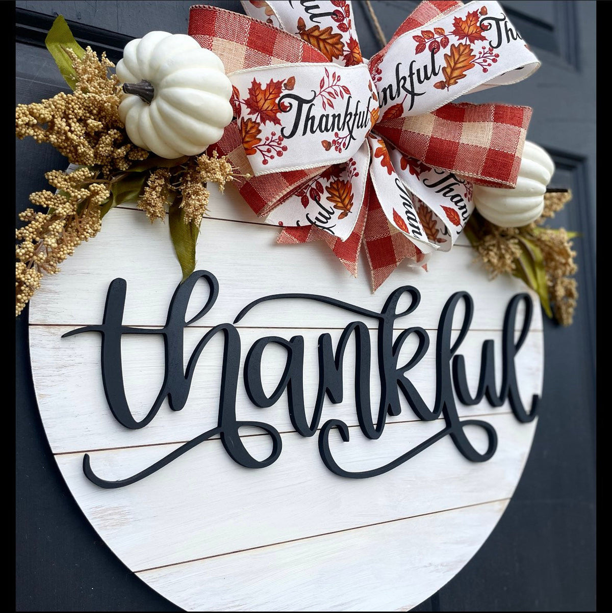 Thankful Thanksgiving Door Hanger for Fall