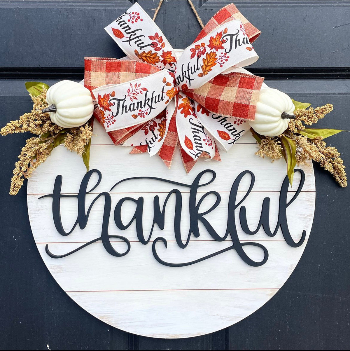 Thankful Thanksgiving Door Hanger for Fall
