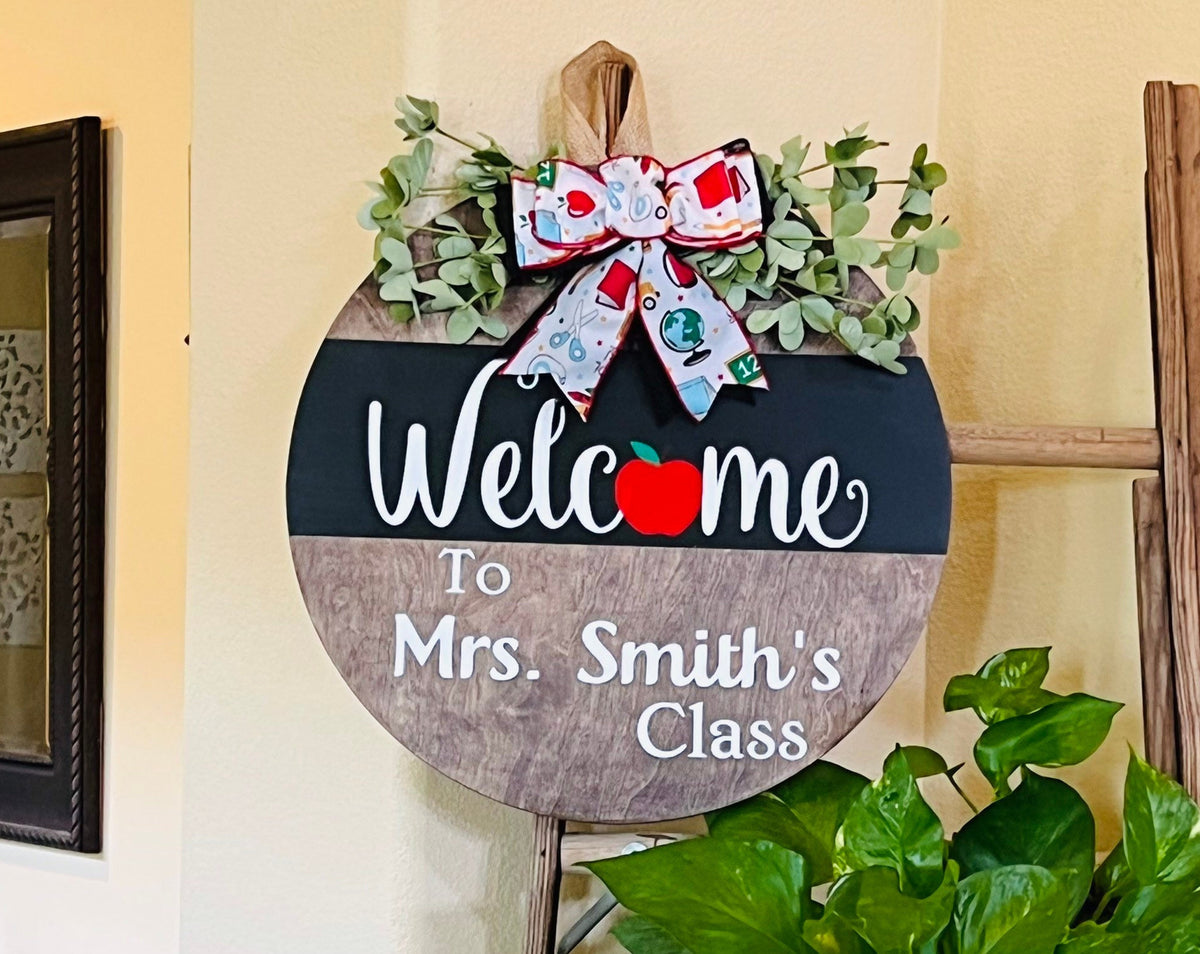 Teacher Door Decor, Teacher Door Hanger, Teacher Door Sign, Teacher Name Sign, Classroom Sign, Teacher Appreciation Gift, Classroom Decor
