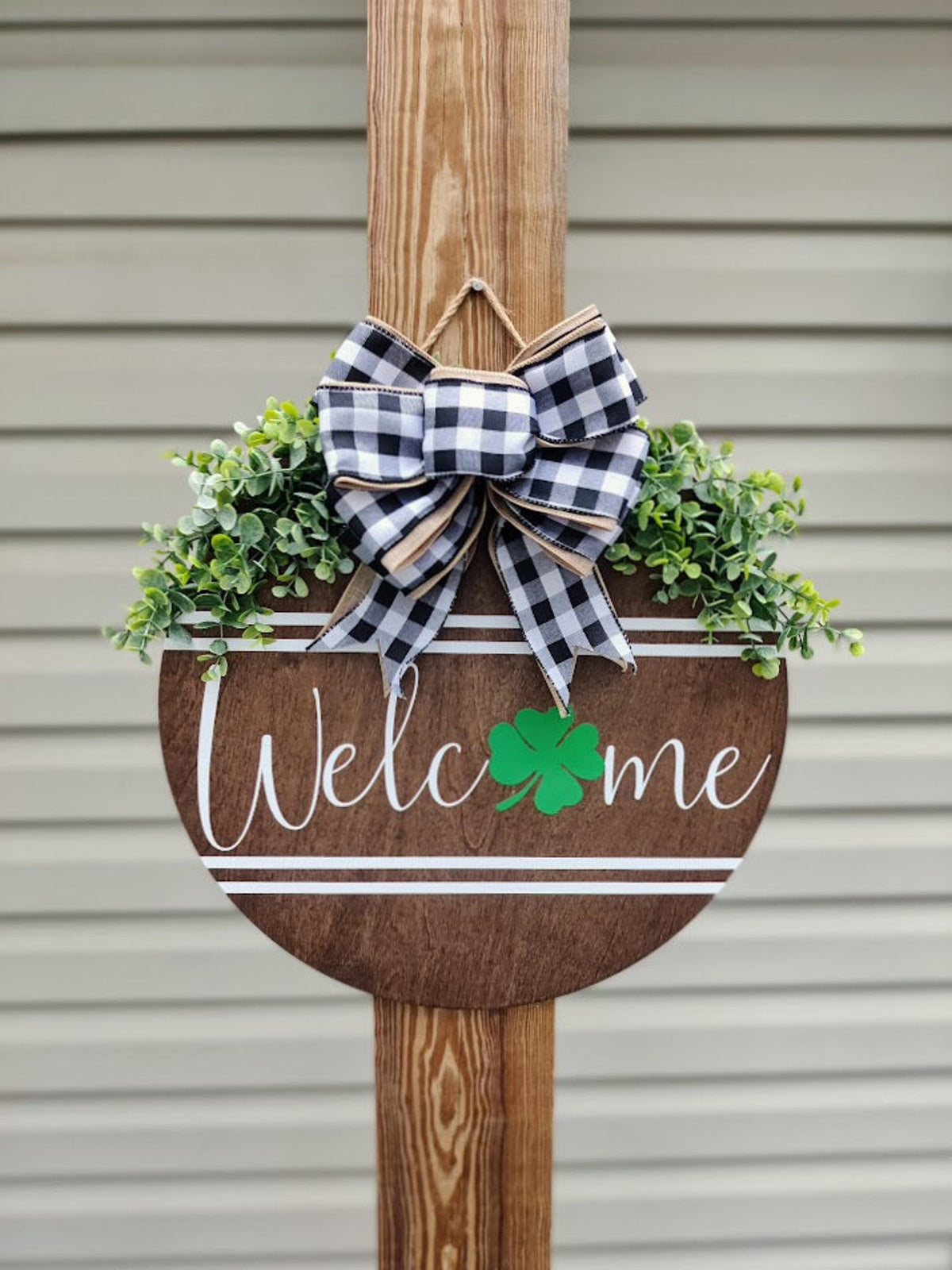 St. Patricks Day Front Door Decor | Saint Pattys Day Wreath | Spring Decor | Shamrock Home Decor | Happy St. Patricks Day | Welcome