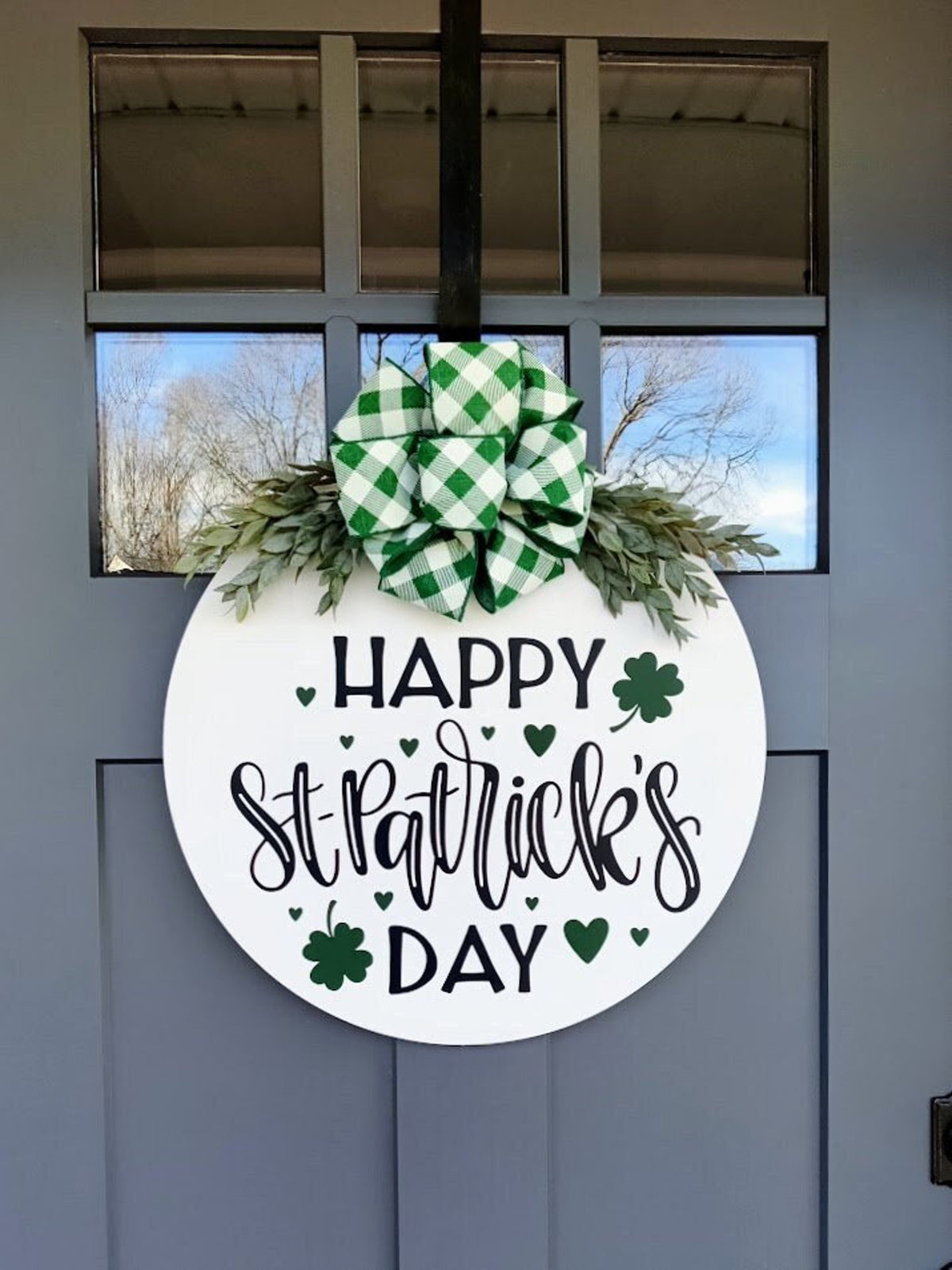 St. Patricks Day Front Door Decor | Saint Pattys Day Wreath | Spring Decor | Shamrock Home Decor | Door Wreath