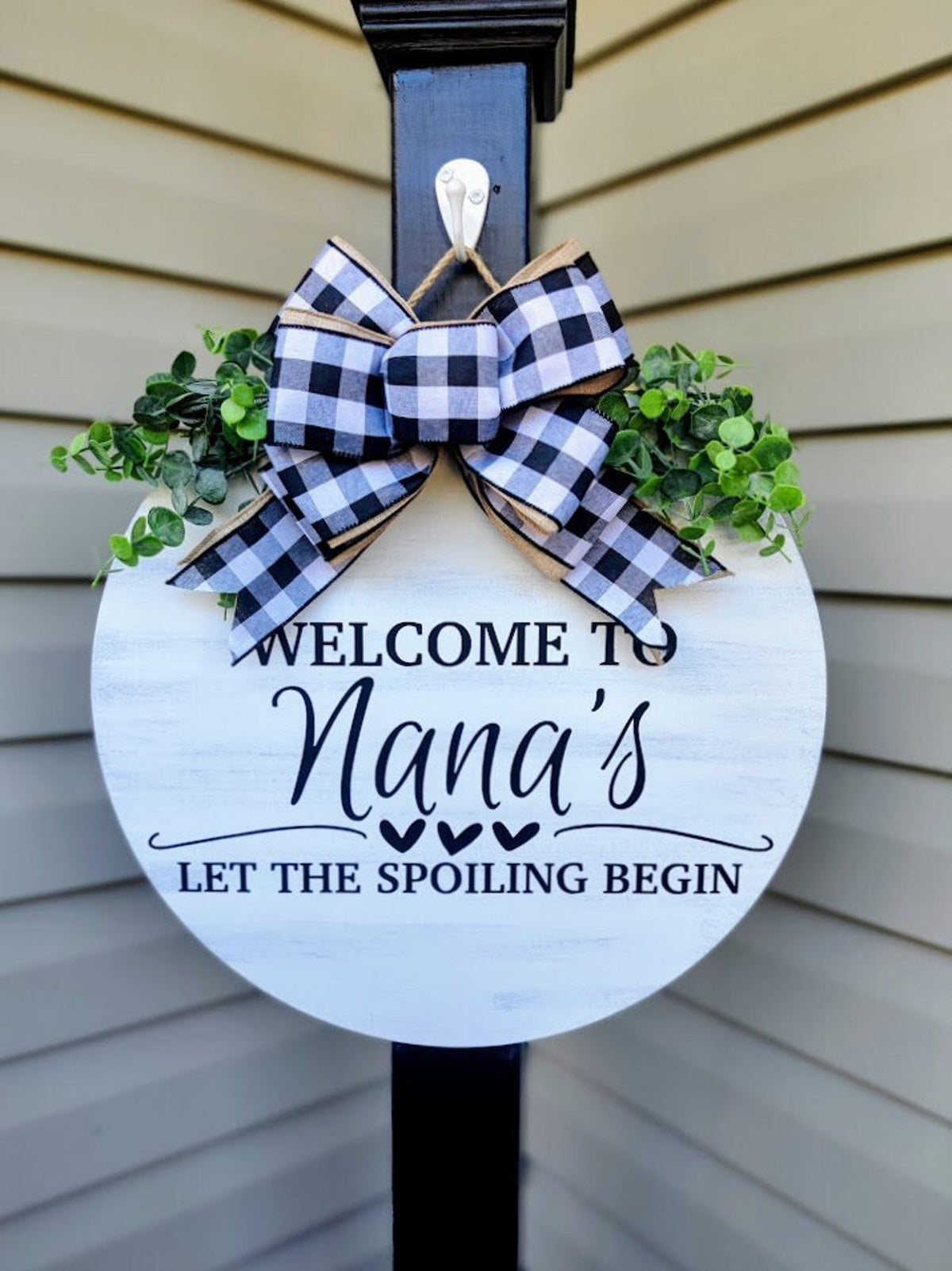Welcome to Grandma & Grandpa's Welcome Sign | Door Hanger | Door Wreath | Gigi | Nana | Grandparent Sign | Grandkids Gift | Door Decor