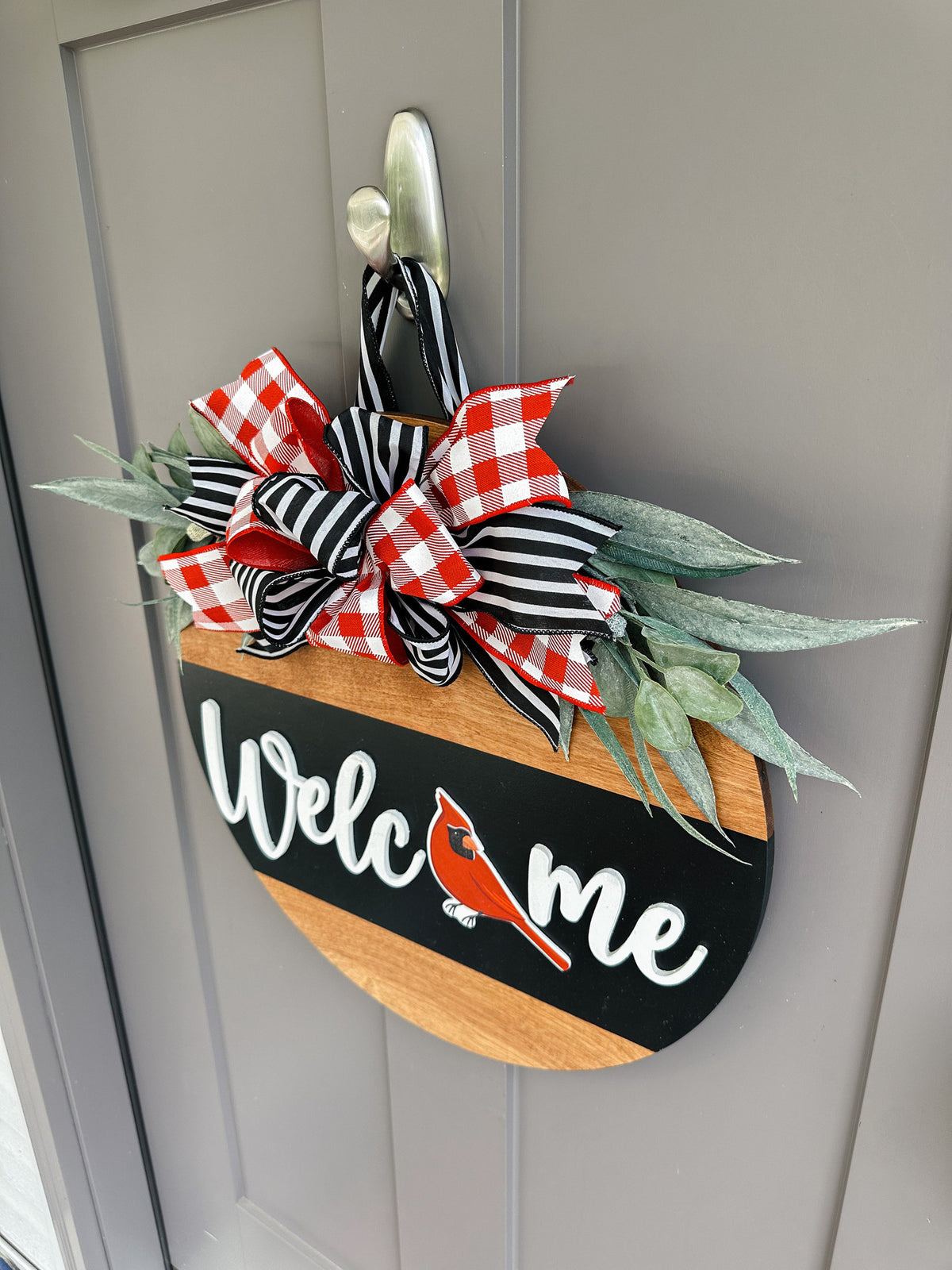 Cardinal Front Door Decor | Welcome | Wreath | Year Round Wreath | Door Hanger | Front Door Wreath | Housewarming Gift | Home Decor