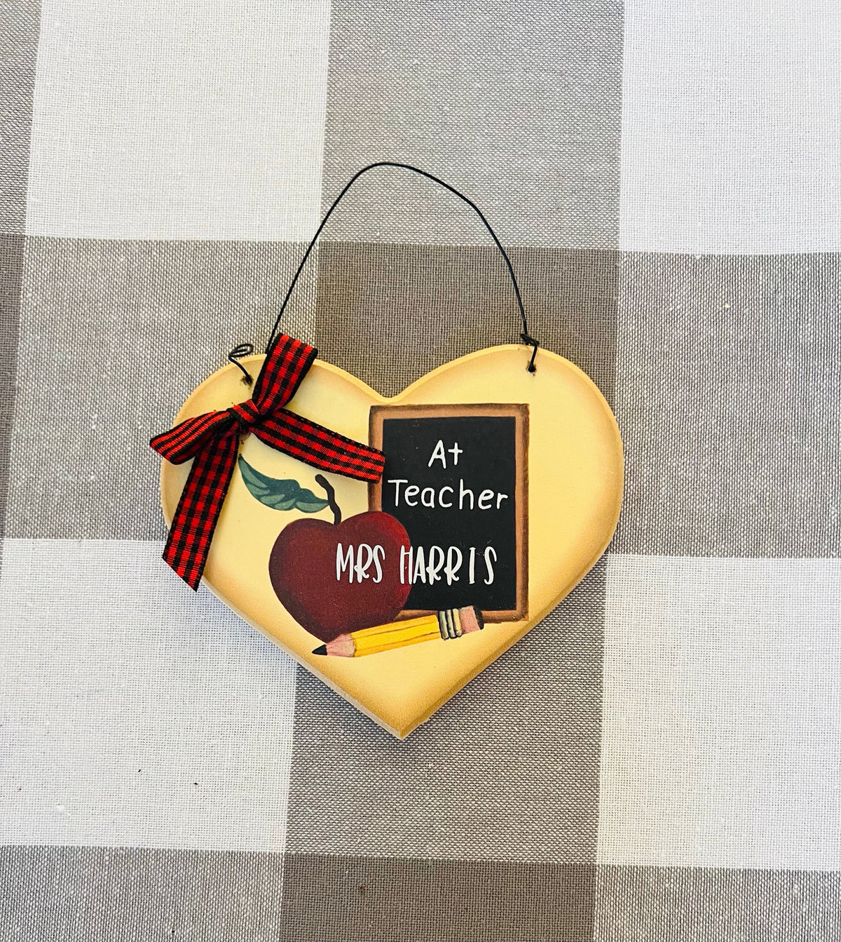 Personalized Teacher Ornament, Teacher Keepsake Ornament, Tracher Appreciation Gift, Custom Teacher Christmas Ornament