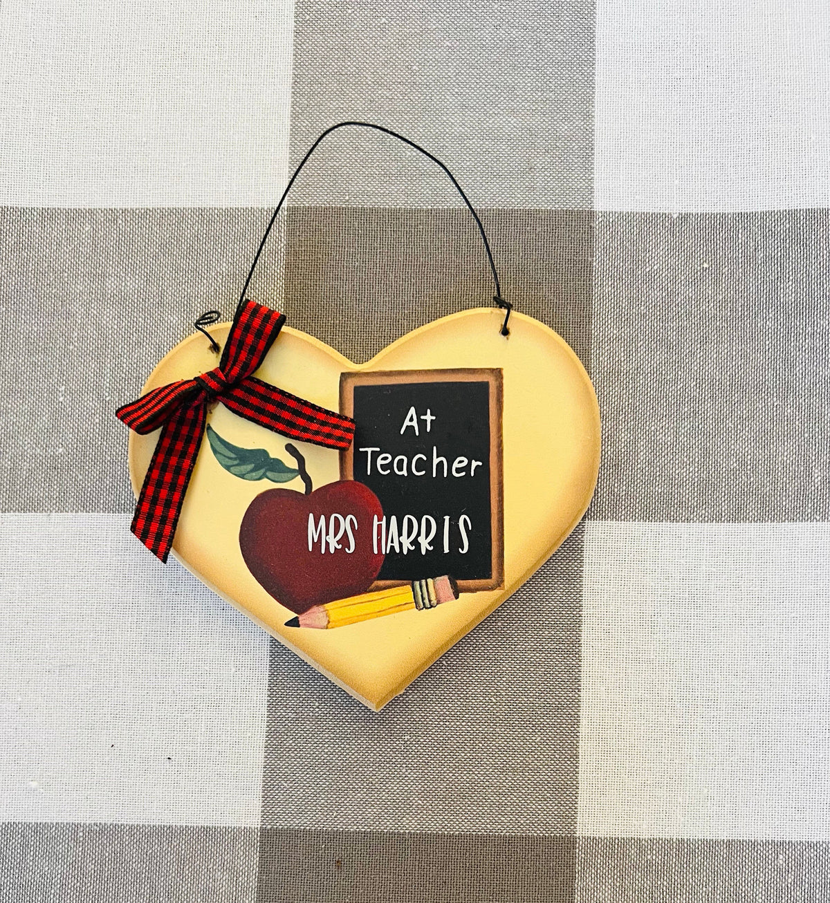 Personalized Teacher Ornament, Teacher Keepsake Ornament, Tracher Appreciation Gift, Custom Teacher Christmas Ornament