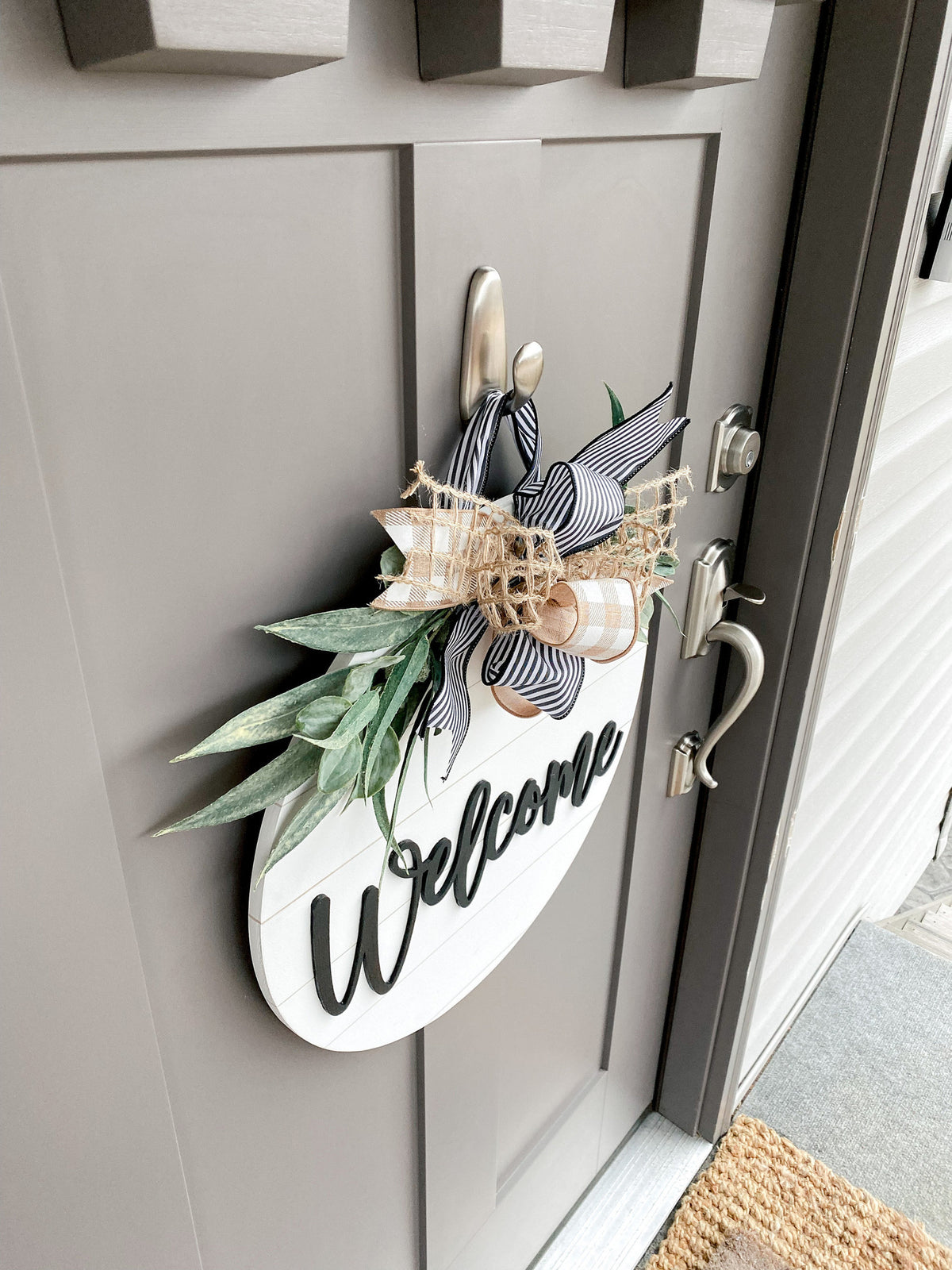 Front Door Decor | Welcome | Wreath | Year Round Wreath | Door Hanger | Front Door Wreath | Housewarming Gift | Home Decor | Realtor Gift