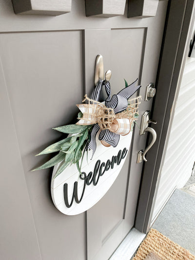 Front Door Decor | Welcome | Wreath | Year Round Wreath | Door Hanger | Front Door Wreath | Housewarming Gift | Home Decor | Realtor Gift
