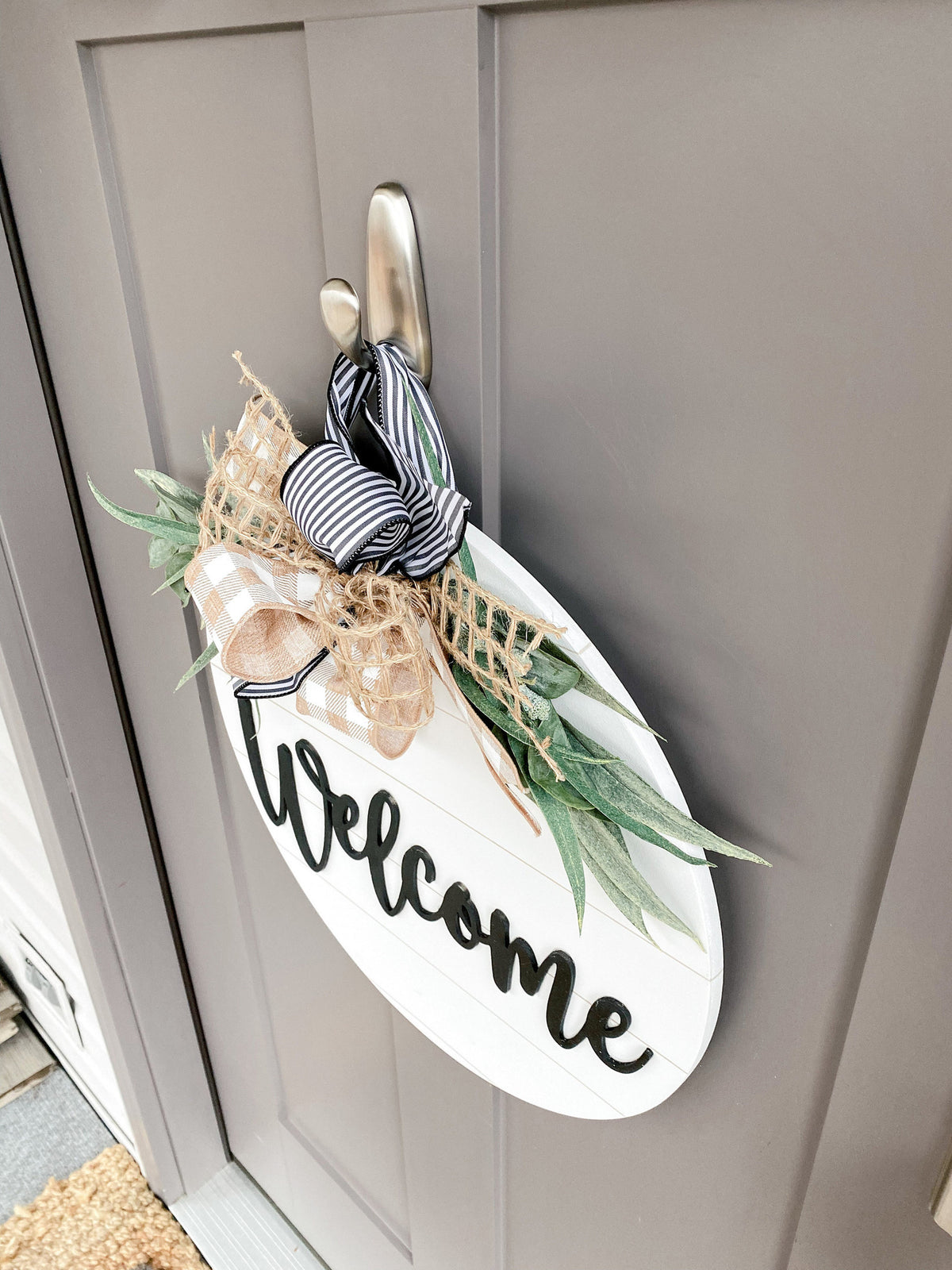 Front Door Decor | Welcome | Wreath | Year Round Wreath | Door Hanger | Front Door Wreath | Housewarming Gift | Home Decor | Realtor Gift