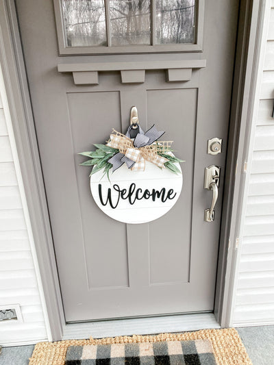 Front Door Decor | Welcome | Wreath | Year Round Wreath | Door Hanger | Front Door Wreath | Housewarming Gift | Home Decor | Realtor Gift
