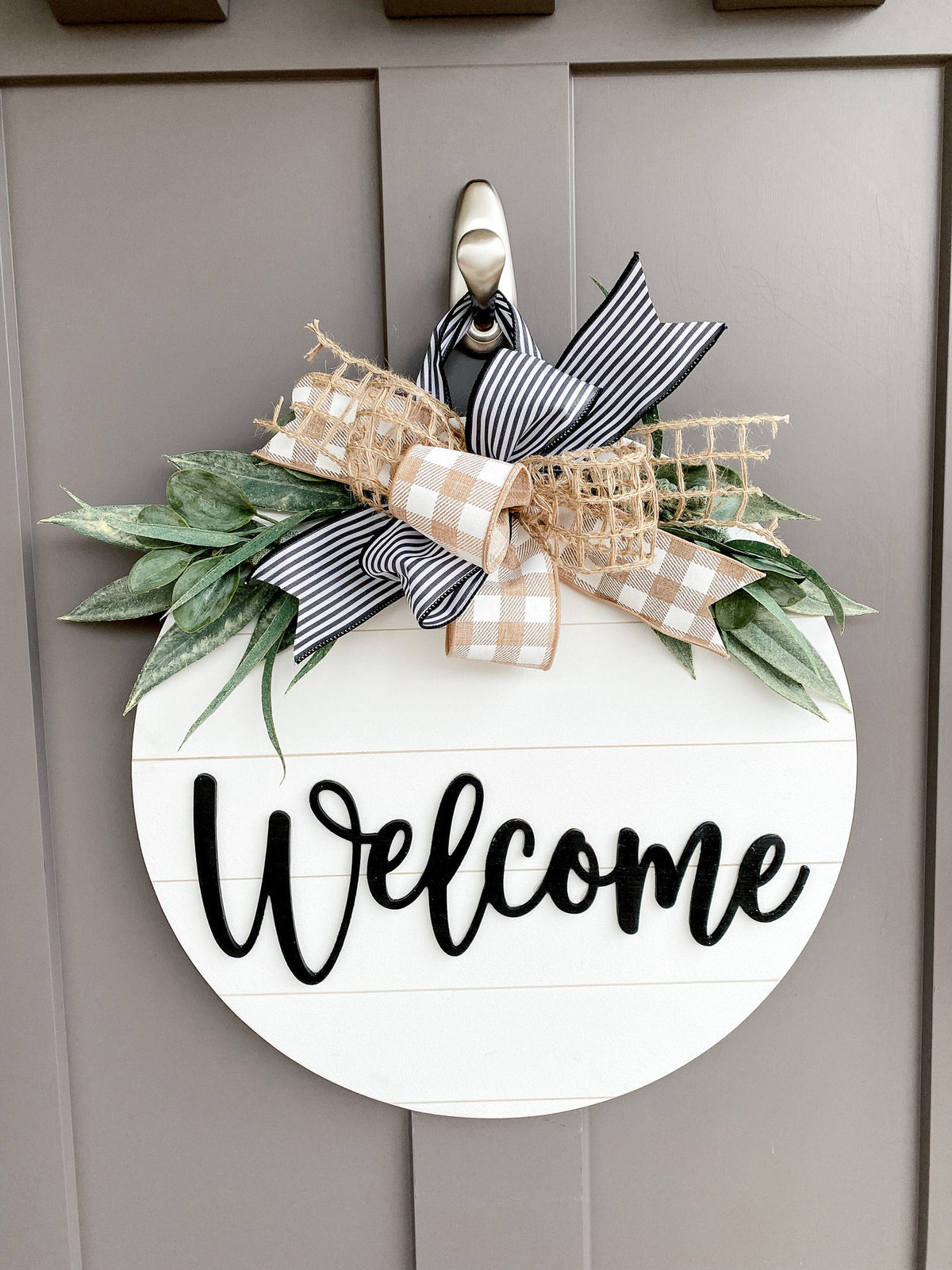 Front Door Decor | Welcome | Wreath | Year Round Wreath | Door Hanger | Front Door Wreath | Housewarming Gift | Home Decor | Realtor Gift