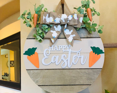Easter Welcome Front Door Sign, Door Decoration