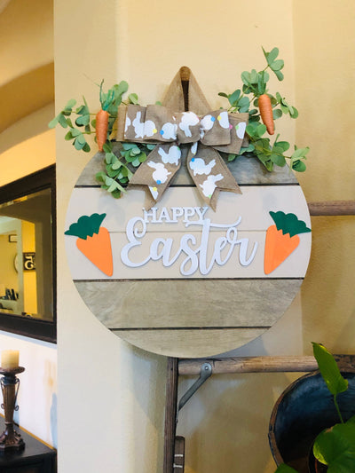 Easter Welcome Front Door Sign, Door Decoration