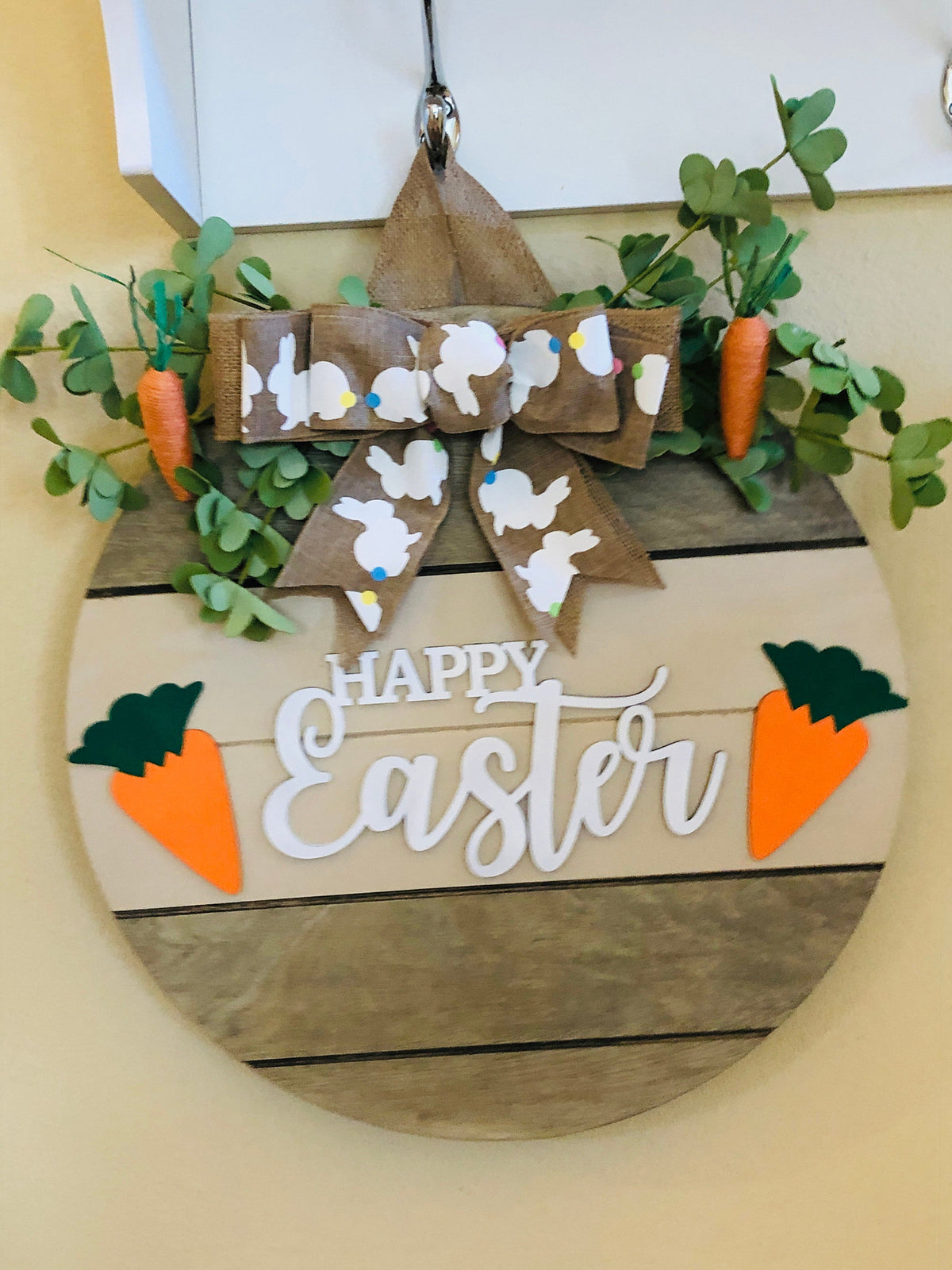 Easter Welcome Front Door Sign, Door Decoration