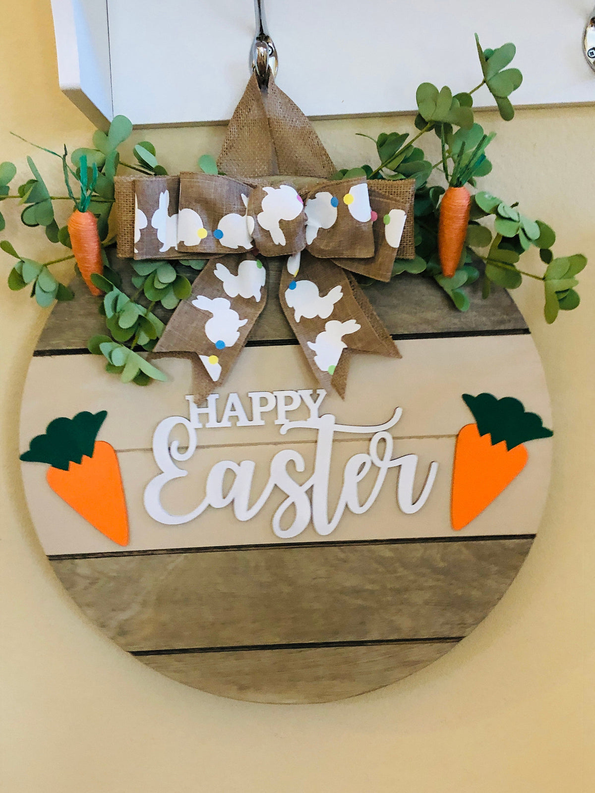 Easter Welcome Front Door Sign, Door Decoration
