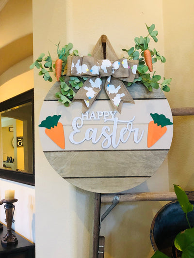 Easter Welcome Front Door Sign, Door Decoration