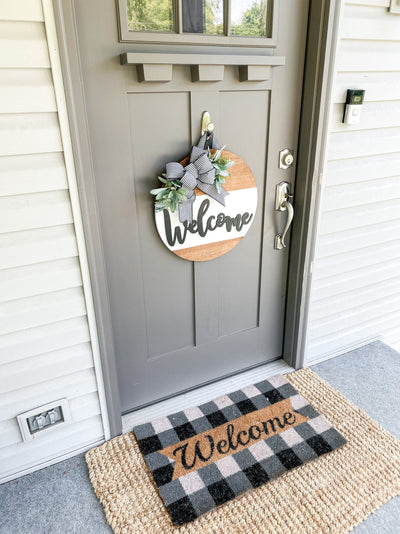 Front Door Decor | Welcome | Wreath | Year Round Wreath | Door Hanger | Front Door Wreath | Housewarming Gift | Home Decor | Realtor Gift