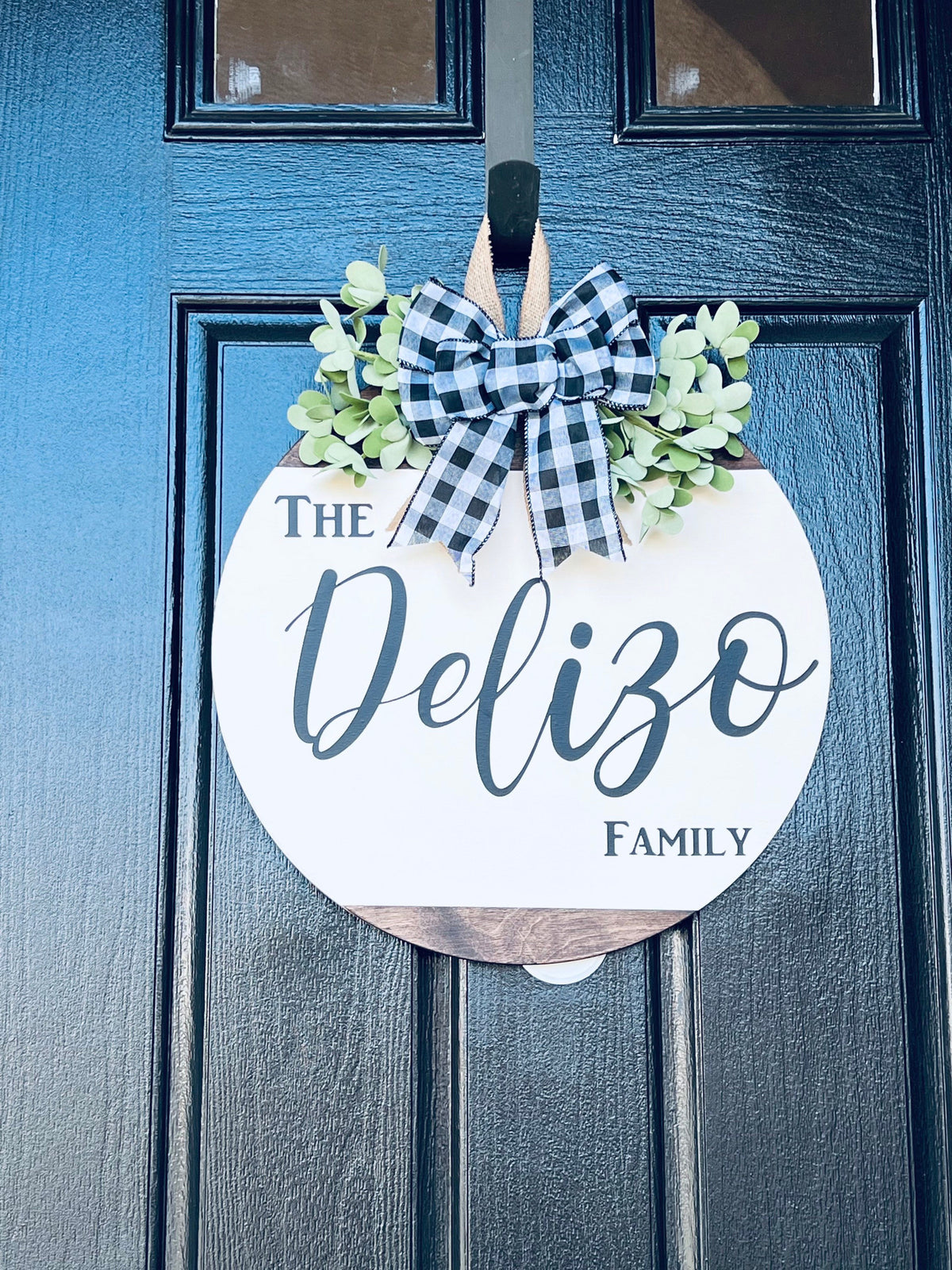 Front Door Decor, Personalized Door Sign, Last Name Door Hanger, Front Door Wreath, Family Name Sign, Year Round Door Hanger