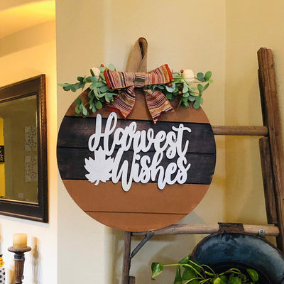 Fall Welcome Front Door Sign, Thanksgiving Door Hanger, Farmhouse Door Wreath, Farmhouse Door Decor
