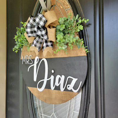 Teacher Name Welcome Door Sign