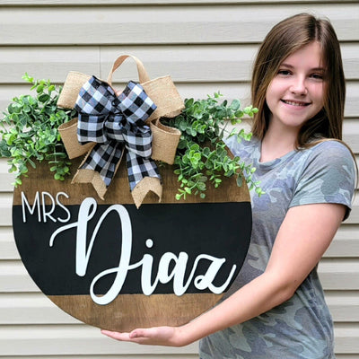 Teacher Name Welcome Door Sign