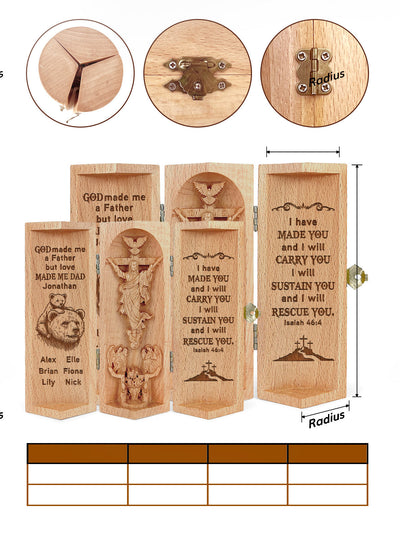 Personalized Love Made Me Dad - Wooden Cylinder Sculpture