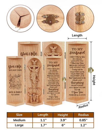 Personalized You And Me We Got This Openable Wooden Cylinder Sculpture
