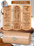 Personalized Until We Meet Again Christian Decor Statue of Jesus Openable Wooden Cylinder Sculpture of Jesus Christ