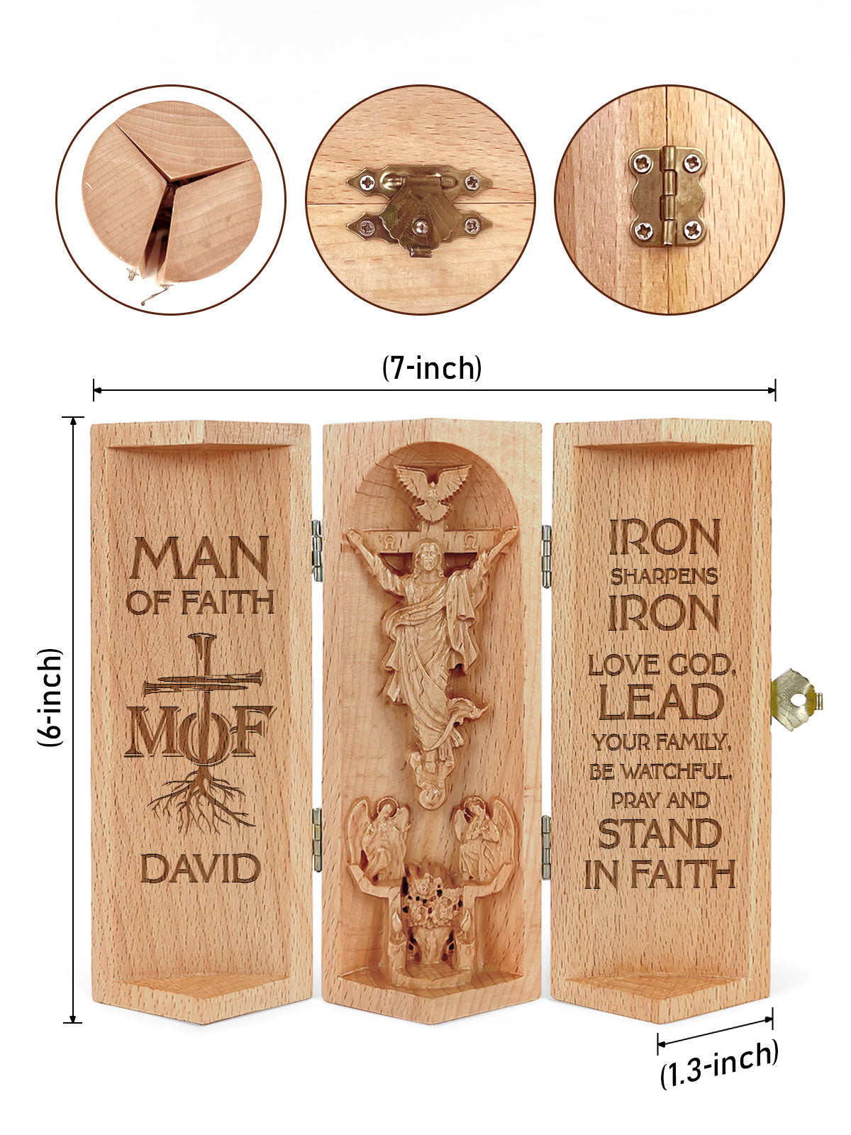 Personalized Man Of Faith - Jesus Sculptures, Christian Gifts