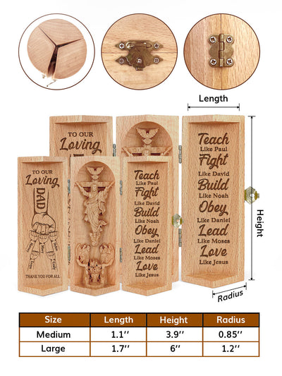 Personalized Dad Thank You For All - Wooden Cylinder Sculpture