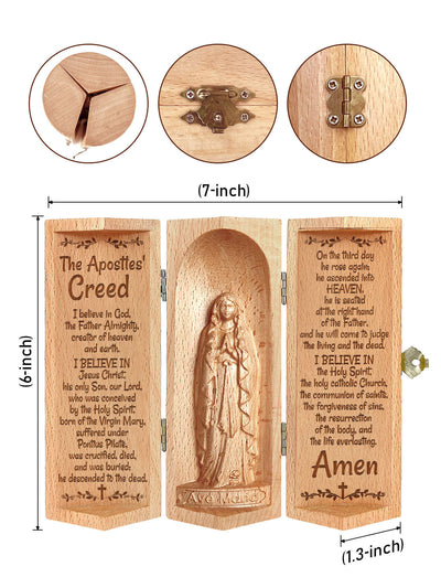 The Apostles' Creed Openable Wooden Cylinder Sculpture of Mother Maria