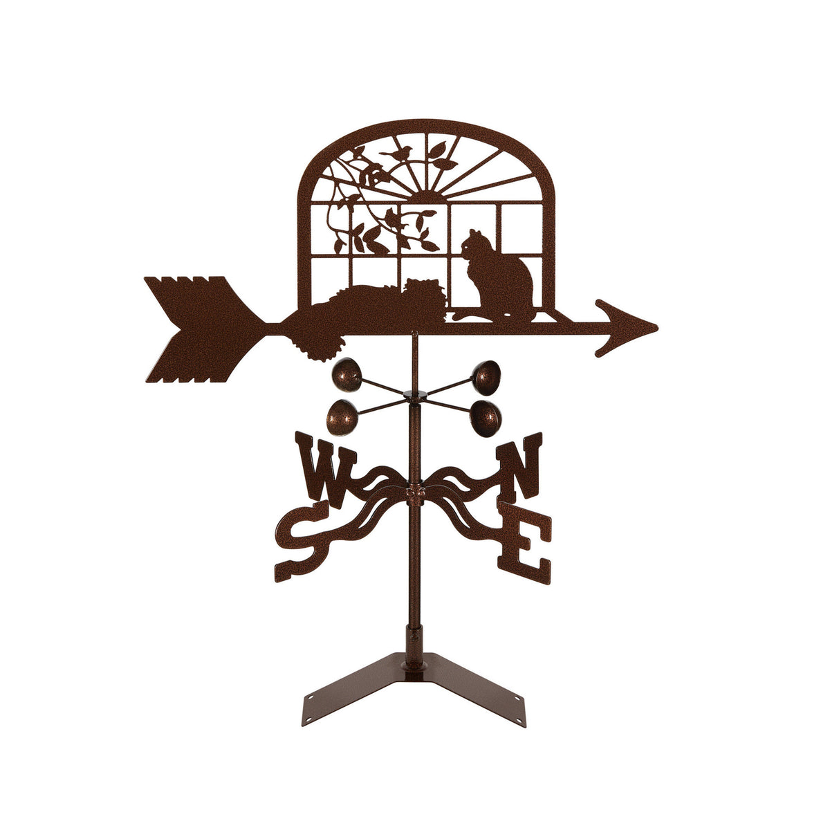 Cats in a Window Weathervane Metal Weathervane For Outdoor Garden Lawn Yard Roof Decoration Weather Vane Roof
