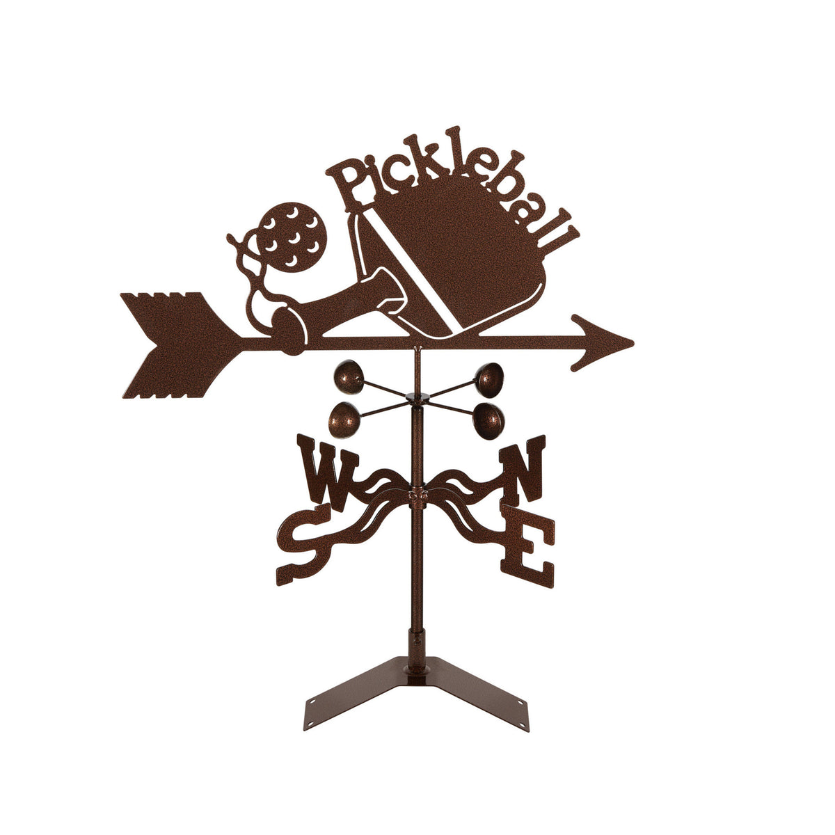 Pickleball Weathervane Silhouette Art Laser Weathervane Home Roof Decor Weathercock Cut Metal Signs
