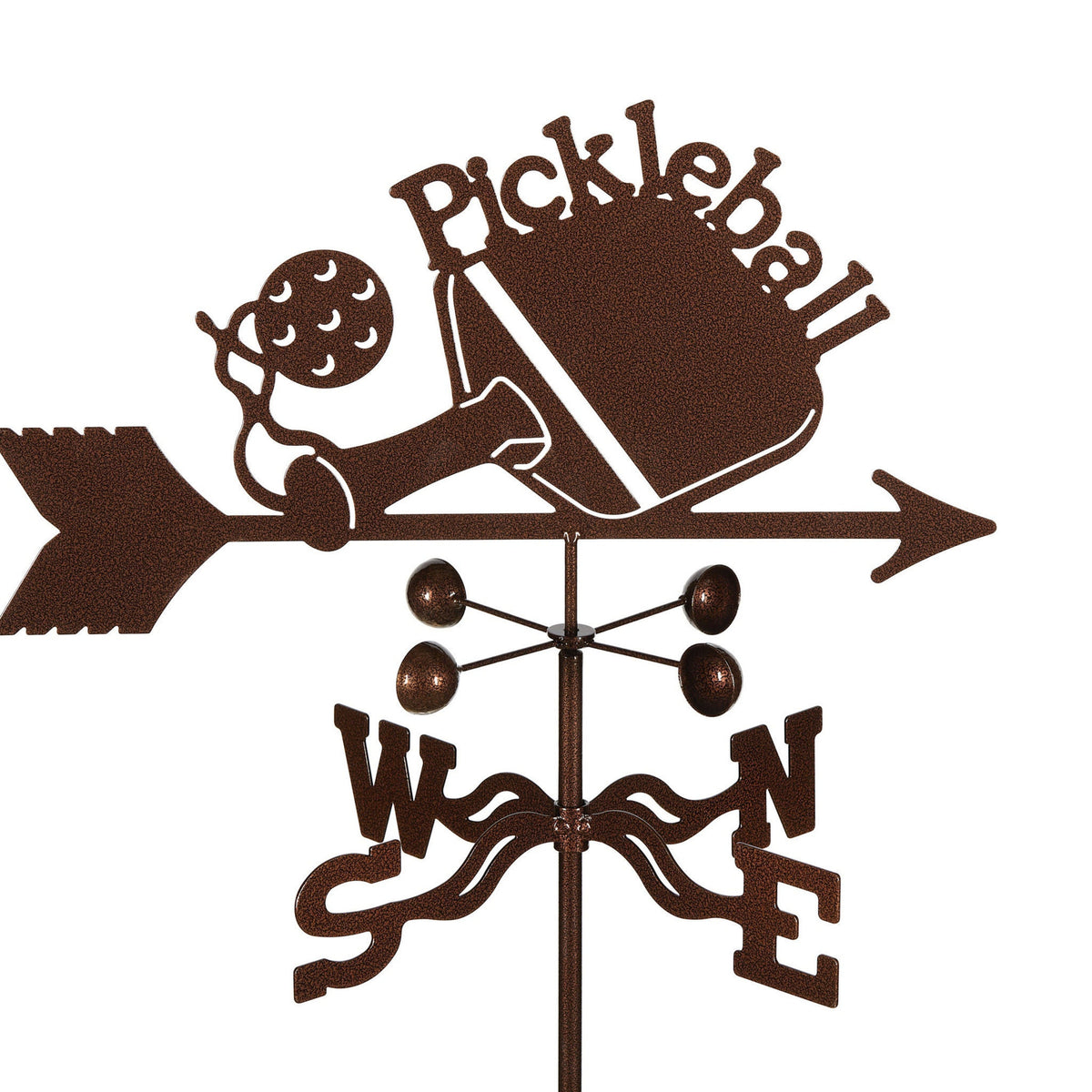 Pickleball Weathervane Silhouette Art Laser Weathervane Home Roof Decor Weathercock Cut Metal Signs