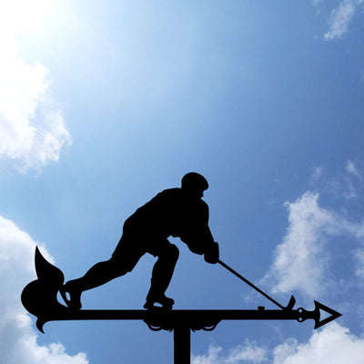 Hockey Player Metal Weathervane, Weather Vane, Home Roof Decor, Hockey