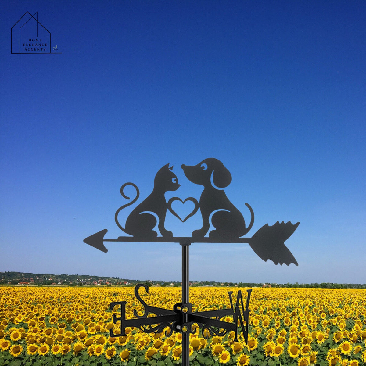 Cats And Dogs Weathervane - Whimsical Outdoor Decor For Roof, Yard, And Building Enchantment
