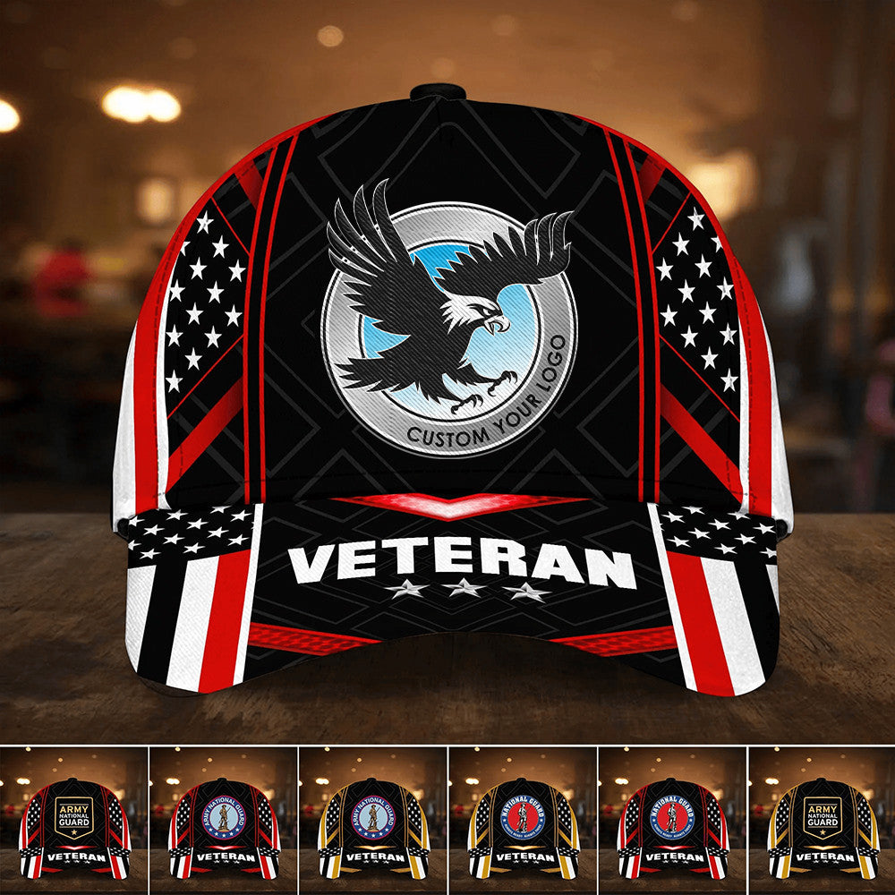 Custom U.S Branches National Guard Veteran Cap