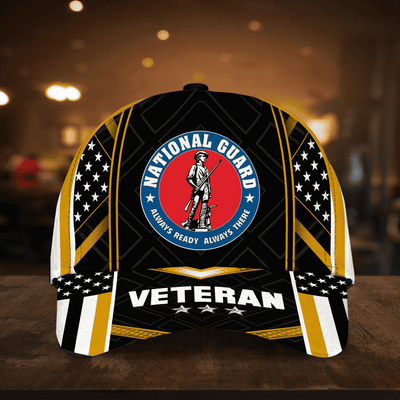 Custom U.S Branches National Guard Veteran Cap