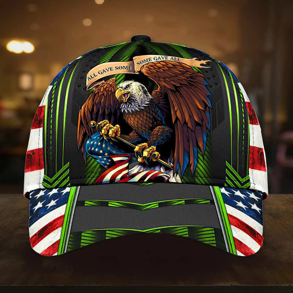 All Gave Some Some Gave All Veteran Cap 3D Patriotic Cap