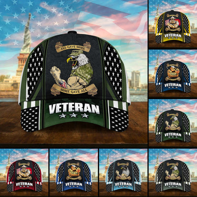 All Gave Some Some Gave All Multiservice U.S Veteran Cap 3D Printed