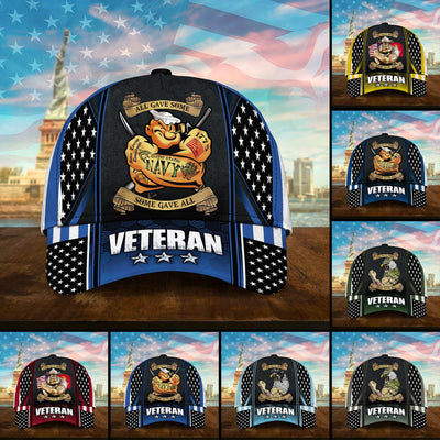 All Gave Some Some Gave All Multiservice U.S Veteran Cap 3D Printed