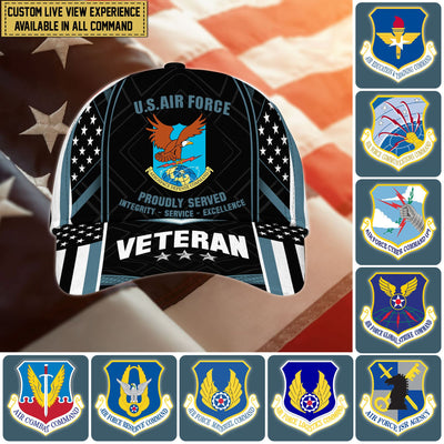Customized U.S Air Force Command Veteran Cap