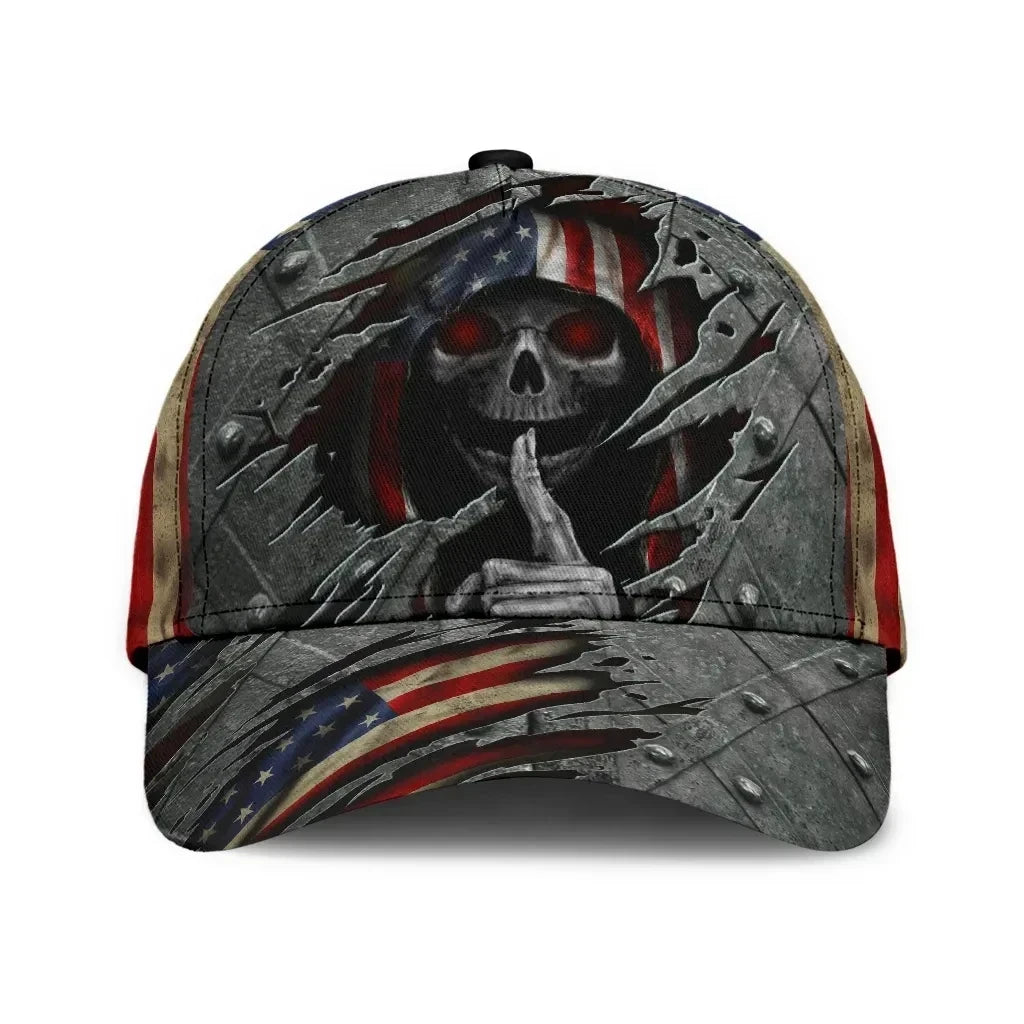 Be Silence Cap U.S Veteran 3D Cap USA Flag Iron Camo Cap