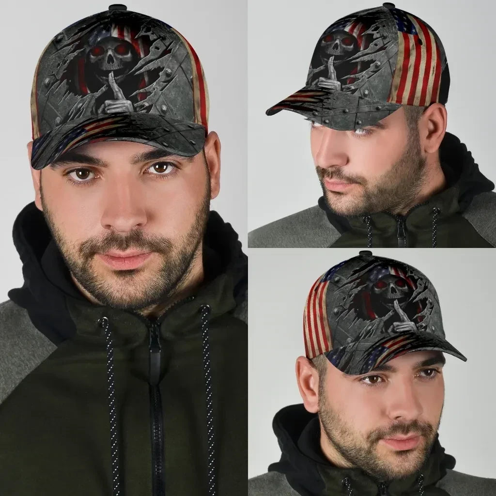 Be Silence Cap U.S Veteran 3D Cap USA Flag Iron Camo Cap