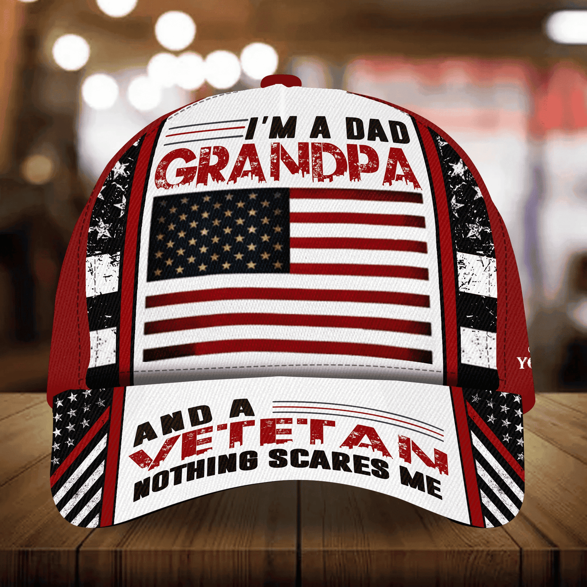 I Am A Dad Grandpa And A Veteran Nothing Scares Me Personalized Multicolor Veteran Cap 3D Printed