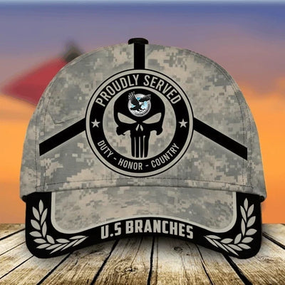 Custom Badass U.S. Branches Veteran Cap