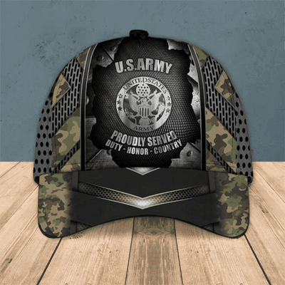 Custom U.S. Branches Veteran Camo Cap