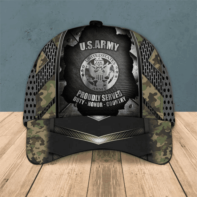 Custom U.S. Branches Veteran Camo Cap
