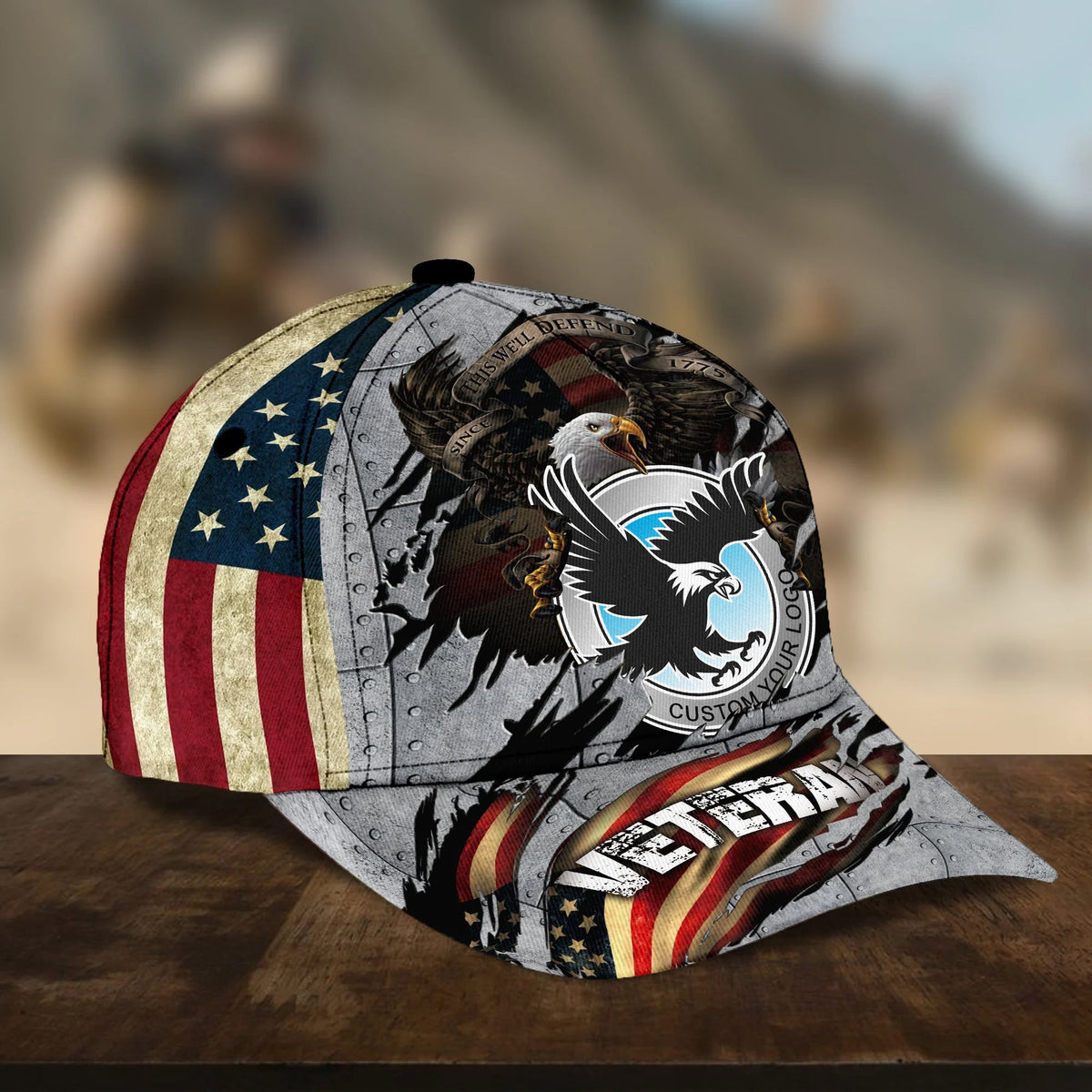 Custom U.S Branches Veteran 3D Printed Cap
