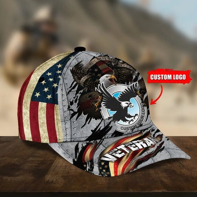 Custom U.S Branches Veteran 3D Printed Cap